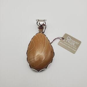 Vintage Designer Jay King DTR Sterling Silver & Agate Pendant
